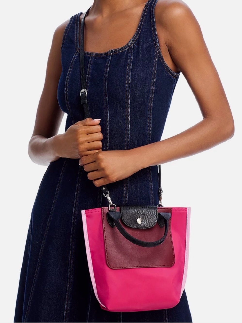 Longchamp Cabas XS Re-Play Crossbody Tote in magenta
